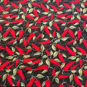 Chili Pepper Patterned Fabric - 2.5 yards